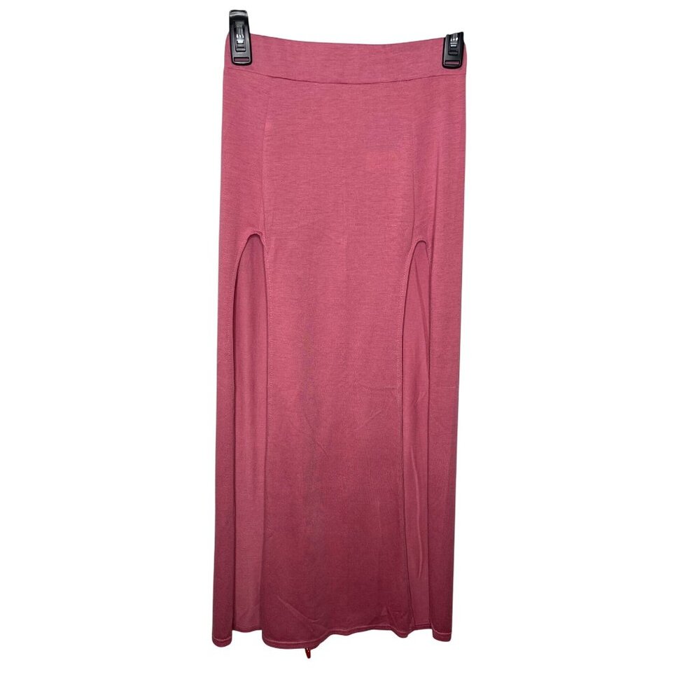 Rag & Bone Womens Pink Maxi Skirt With Side Slits Size XXS - Picture 3 of 12